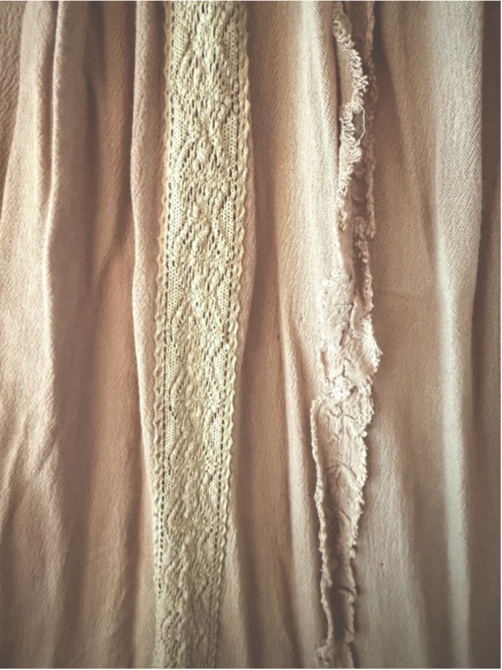 Oli & Hali Mocha Size L Bohemian Peasant Tunic Dress Oversized Lace Detail - Picture 7 of 10